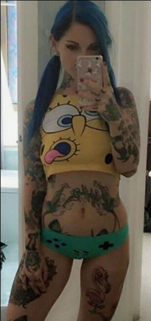 butthole tattoo girl